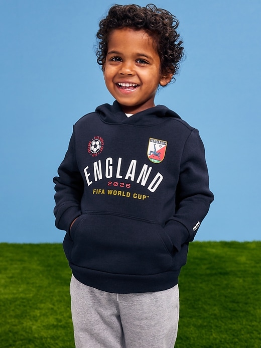 Image number 1 showing, FIFA World Cup 26™ England Oversized Pullover Hoodie for Toddler Boys