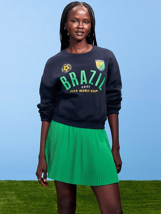 Image number 1 showing, FIFA World Cup 26™ Brazil Oversized Graphic Sweatshirt for Women