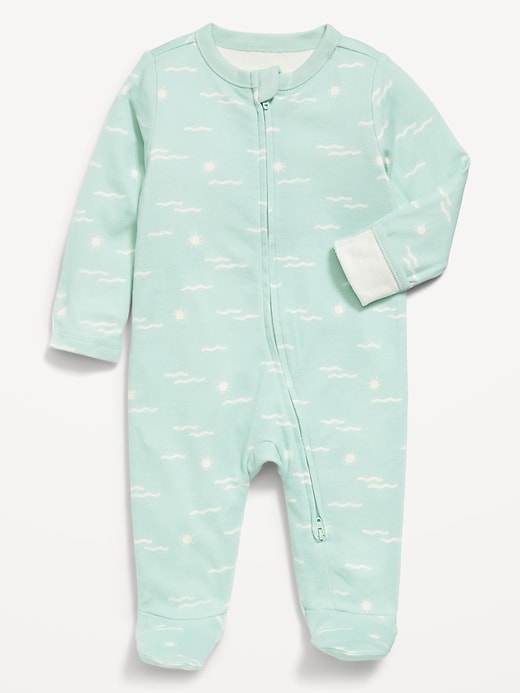 Image number 1 showing, 2-Way-Zip Sleep & Play Footed One-Piece for Baby