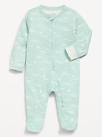 Image number 1 showing, 2-Way-Zip Sleep & Play Footed One-Piece for Baby
