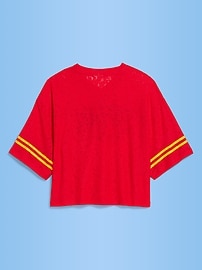 Image number 2 showing, FIFA World Cup 26™ Spain Boxy Lace V-Neck T-Shirt for Women