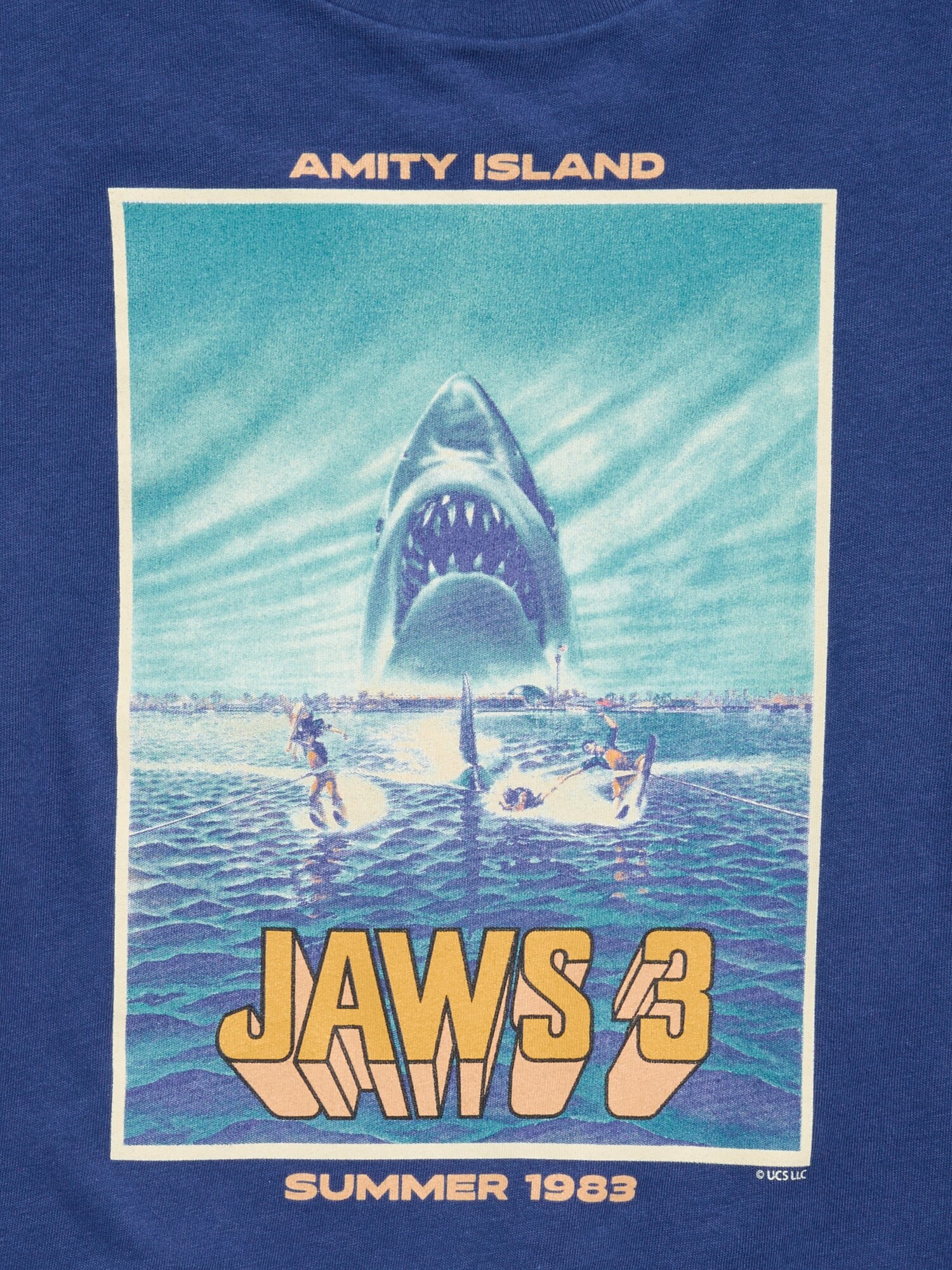 Детская футболка Old Navy Jaws™ Gender-Neutral Graphic, цвет: Синий — фото 2