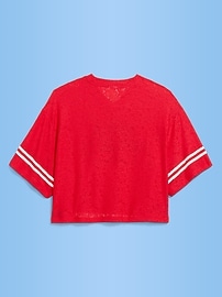 Image number 2 showing, FIFA World Cup 26™ Korea Republic Boxy Lace V-Neck T-Shirt for Women