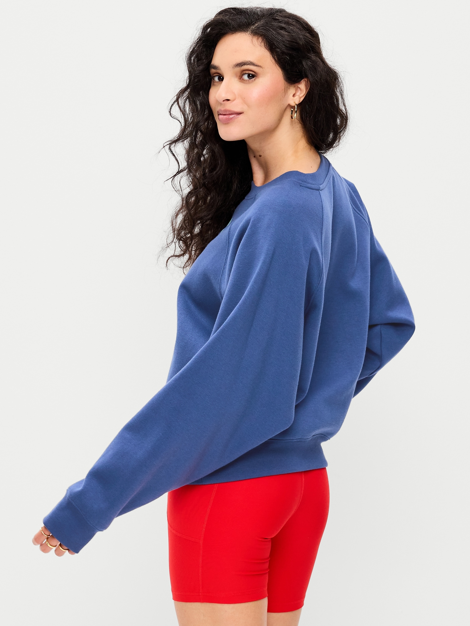 Oversized Raglan Graphic Sweatshirt