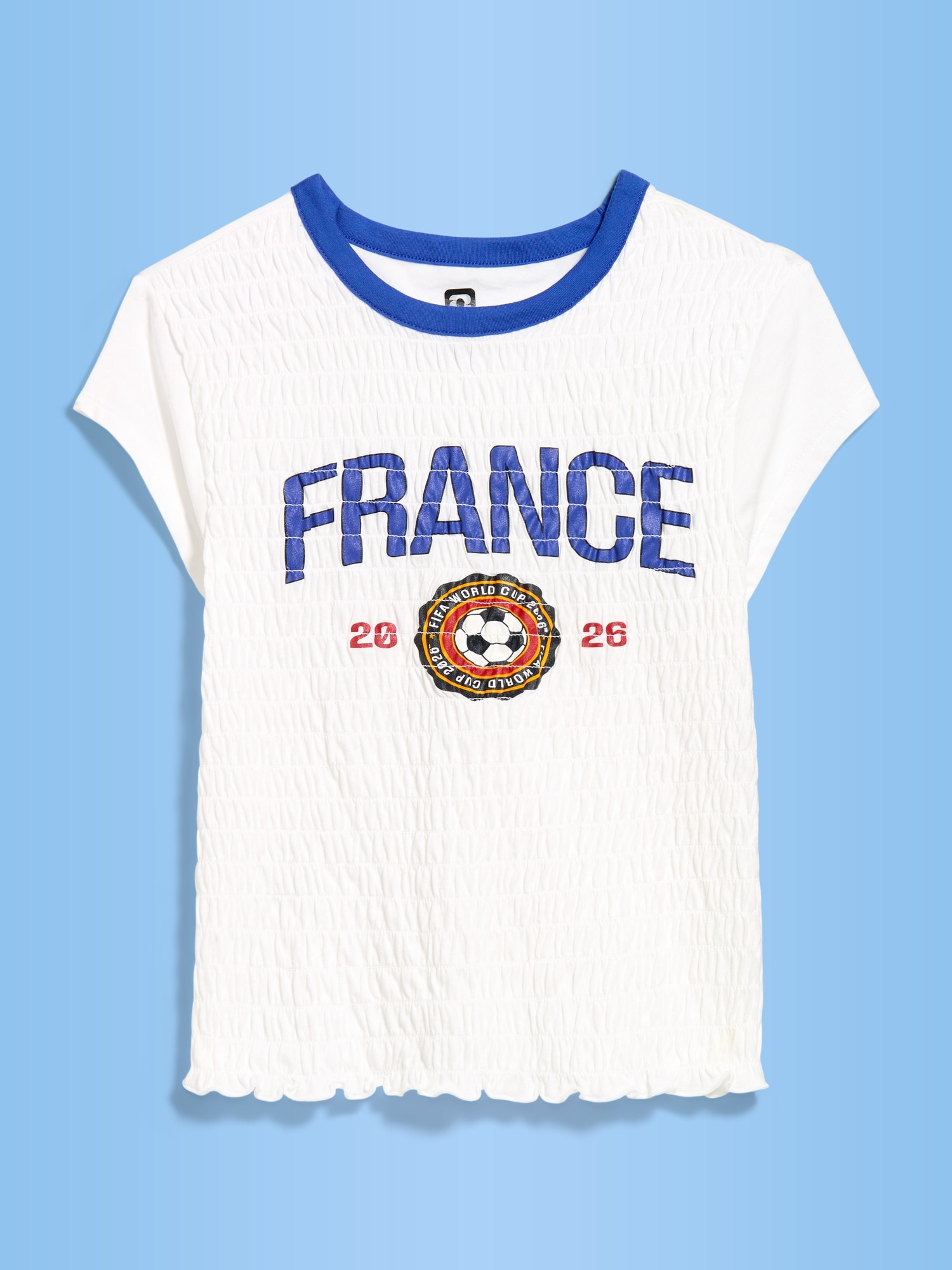 FIFA World Cup 26™ France Smocked Graphic T-Shirt for Women