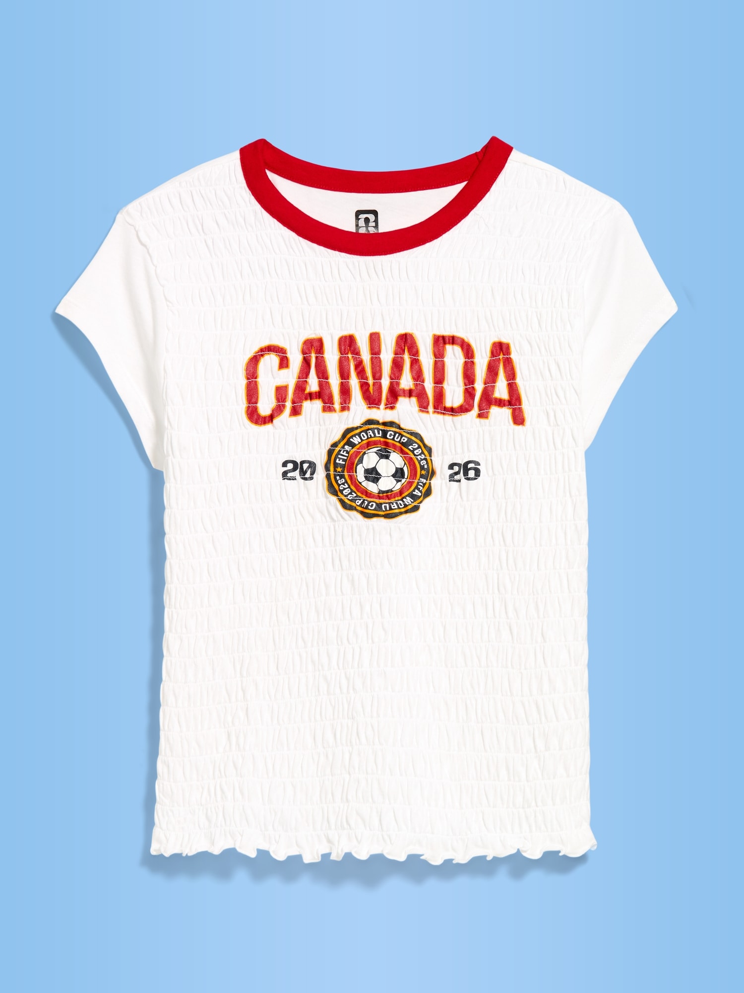 FIFA World Cup 26™ Canada Smocked Graphic T-Shirt for Women