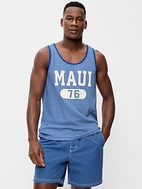 Image number 1 showing, Relaxed Textured Jacquard Tank