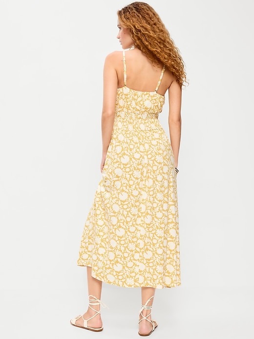 Image number 2 showing, Fit & Flare Jersey Smocked-Waist Midi Dress