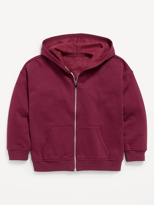 Image number 1 showing, Oversized Fleece Full-Zip Hoodie for Girls