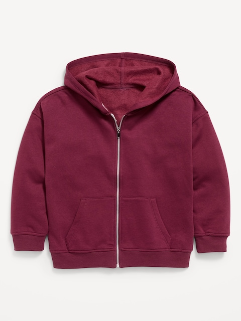 Oversized Fleece Full-Zip Hoodie for Girls