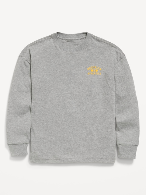Oversized Long-Sleeve Graphic T-Shirt for Boys