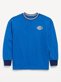 Image number 1 showing, Oversized Long-Sleeve Graphic T-Shirt for Boys