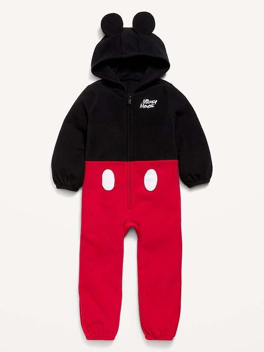 Image number 2 showing, Disney© Hooded Mickey Mouse Microfleece One-Piece for Toddler Boys