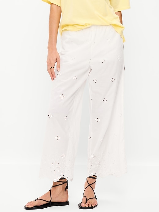 Image number 8 showing, High-Waisted Cut Out Wide-Leg Pant