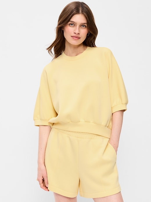 Image number 1 showing, Bounce Fleece Dolman-Sleeve Top