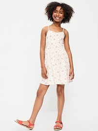 Image number 1 showing, Printed Sleeveless Fit and Flare Dress for Girls