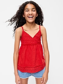 Image number 1 showing, Sleeveless Eyelet Top for Girls
