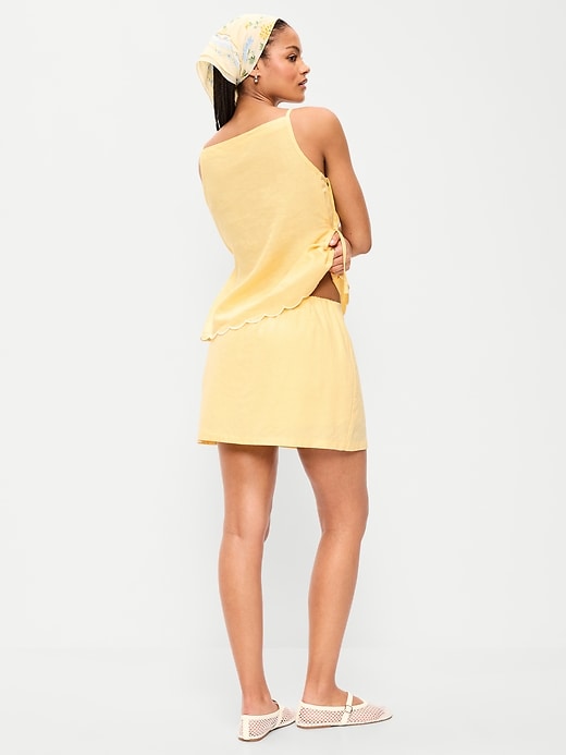 Image number 2 showing, Linen-Blend Micro Skort
