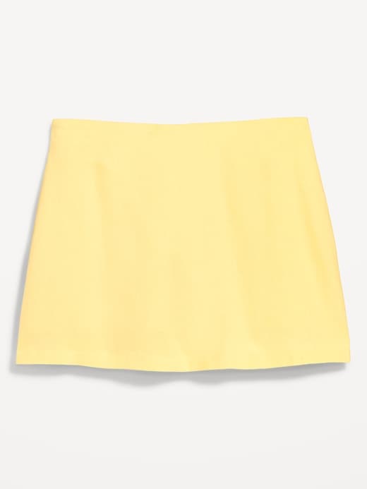 Image number 4 showing, Linen-Blend Micro Skort