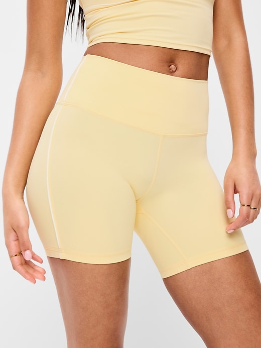 Image number 3 showing, High-Waisted StudioSmooth Biker Shorts -- 6-inch inseam