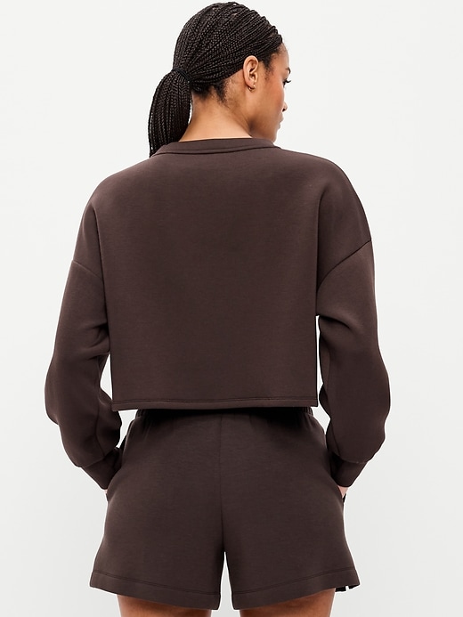 Image number 2 showing, Bounce Fleece Crew-Neck Cropped Sweatshirt