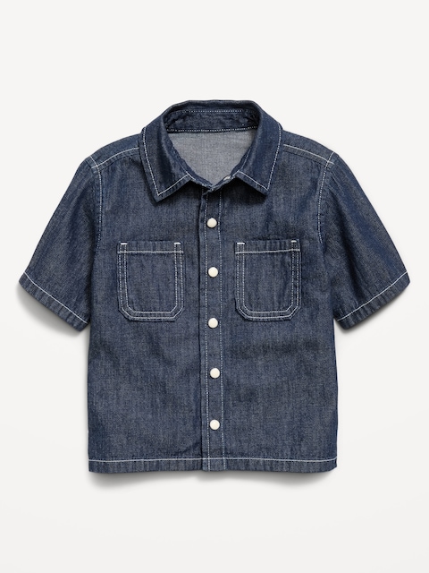 Short-Sleeve Boxy Shirt for Toddler Boys