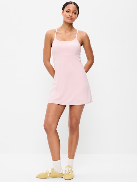 Stretch Woven Racerback Tennis Dress