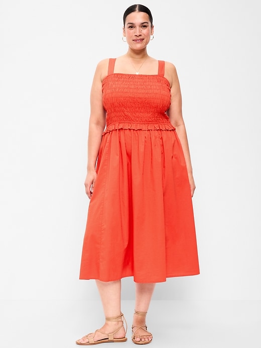 Image number 8 showing, Fit & Flare Smocked-Bodice Midi Dress