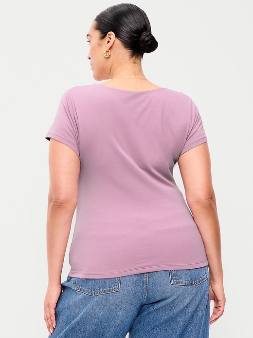 Image number 8 showing, Hug Double-Layer Scoop-Neck Top