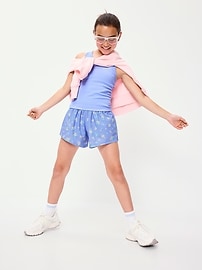 Image number 3 showing, High-Waisted StretchTech Performance Shorts for Girls