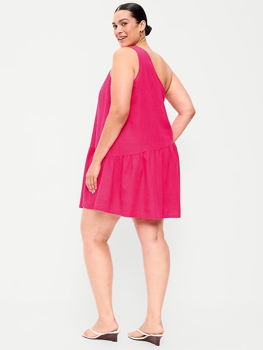 Image number 9 showing, One-Shoulder Asymmetrical Mini Dress
