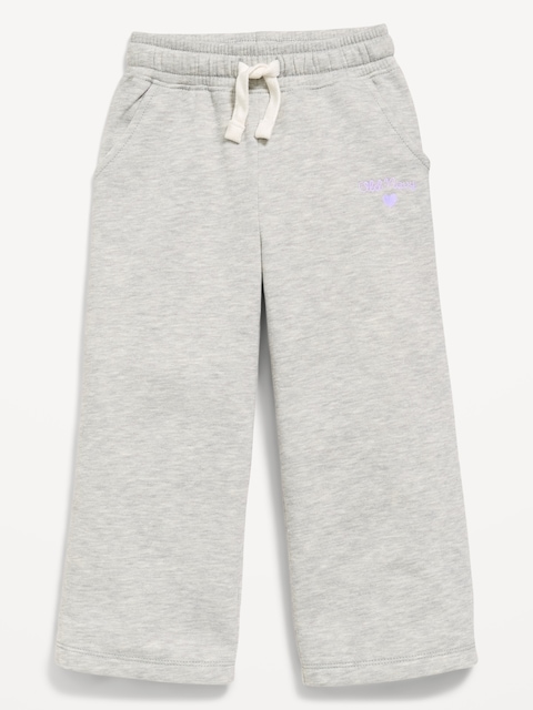 Logo Graphic Wide-Leg Sweatpants for Toddler Girls