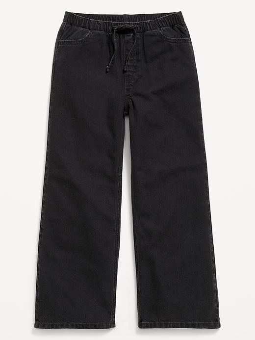 Image number 1 showing, Pull-On Super Baggy Wide-Leg Denim Pants for Girls