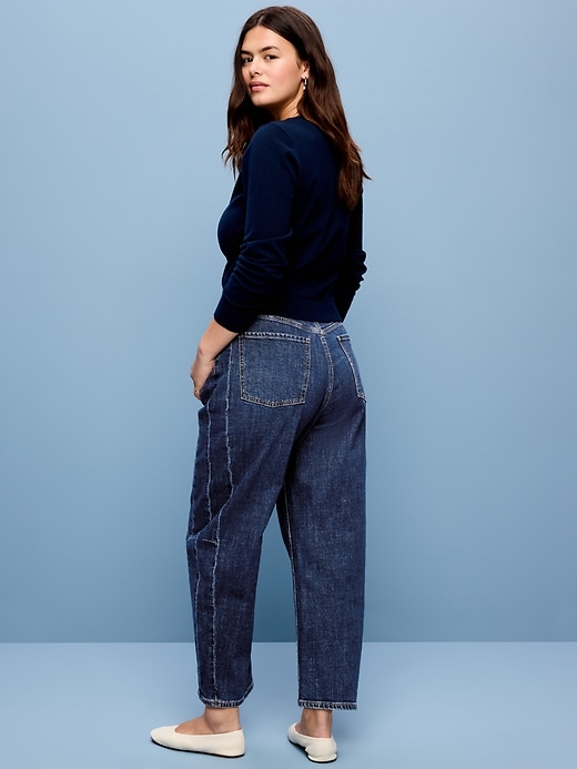Image number 6 showing, High-Waisted Barrel Ankle Jeans