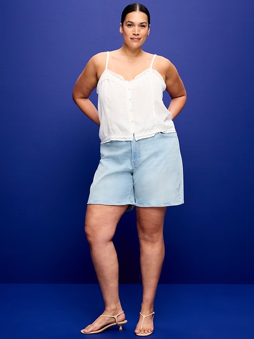 Image number 4 showing, High-Waisted Wow Jean Shorts -- 7-inch inseam