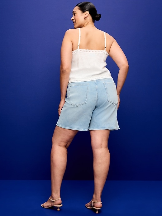 Image number 8 showing, High-Waisted Wow Jean Shorts -- 7-inch inseam