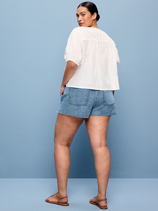 Image number 8 showing, Extra High-Waisted Denim Micro Short