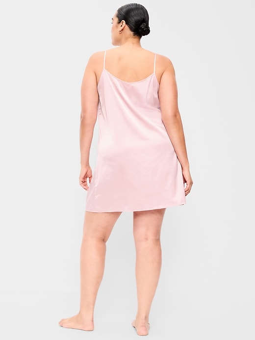 Image number 4 showing, Satin Lace-Trim Sleep Dress