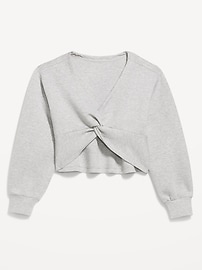Image number 2 showing, Bounce Fleece Long-Sleeve Twist-Front Top