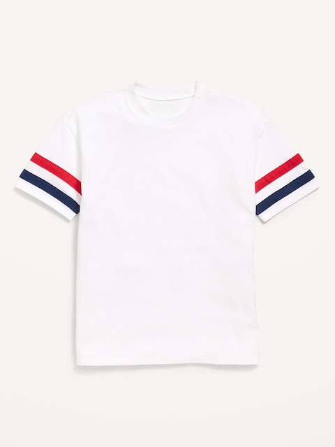 Oversized Short-Sleeve Graphic Tunic T-Shirt for Girls