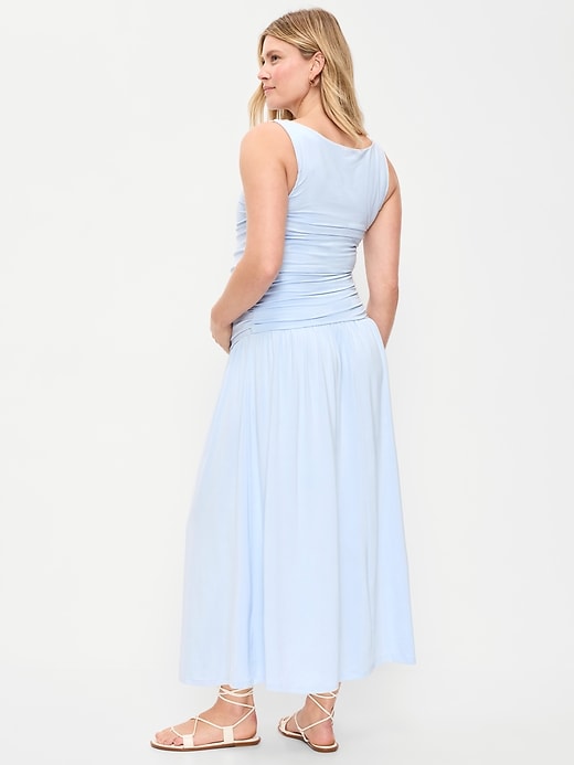 Image number 2 showing, Maternity Drop-Waist Fit & Flare Dress