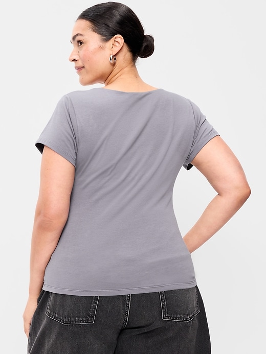 Image number 8 showing, Hug Double-Layer Scoop-Neck Top