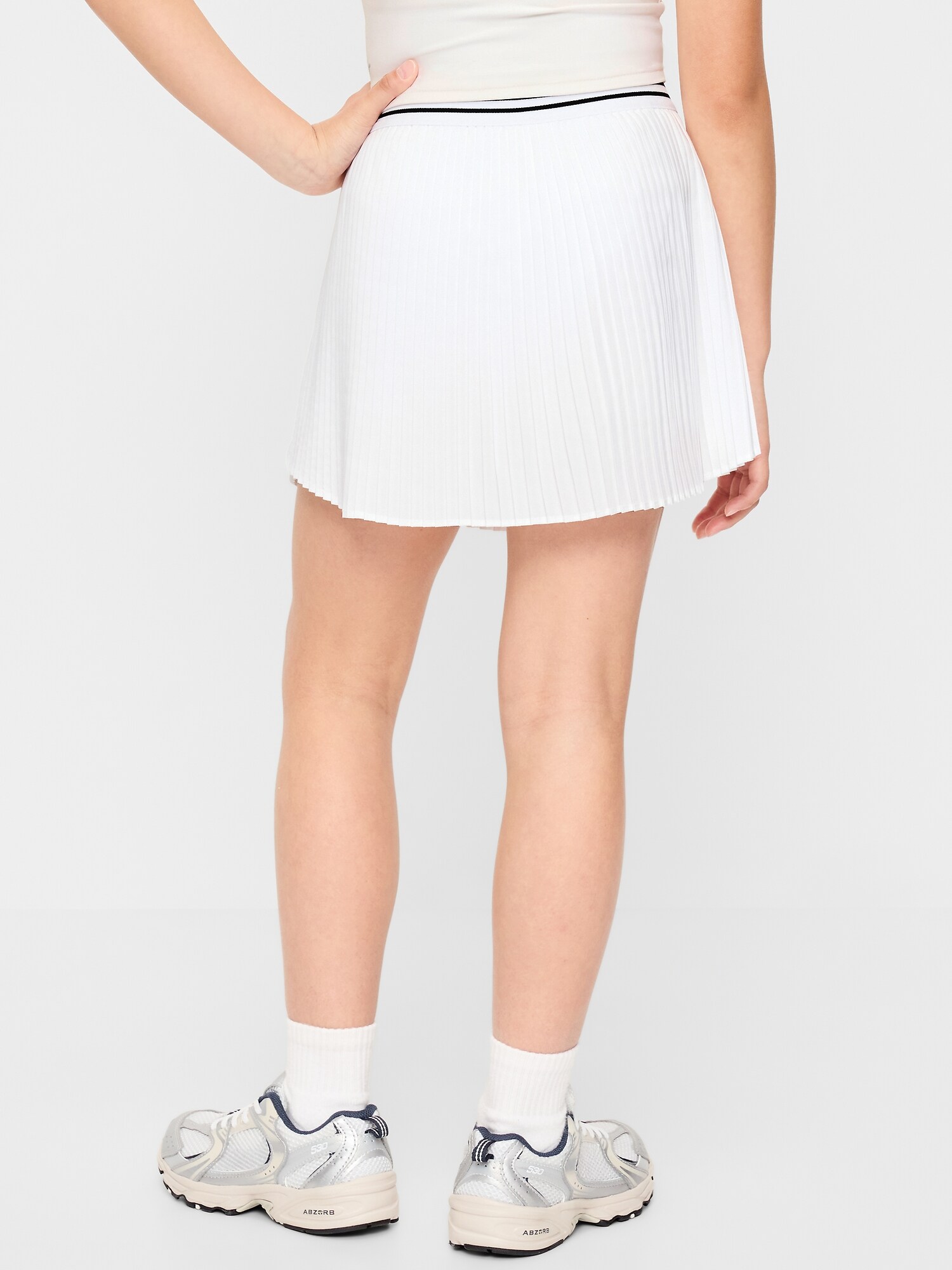 Юбка-шорты Old Navy High-Waisted Micro-Pleated Skort для девочек, цвет: Calla Lilies — фото 2