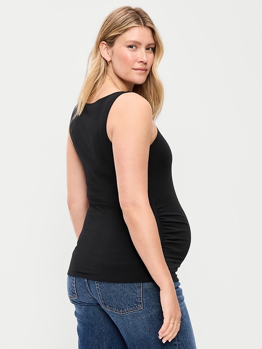 Image number 2 showing, Maternity Slit-Neck Tank Top