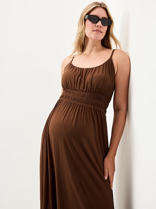 Image number 3 showing, Maternity Smocked Fit & Flare Dress