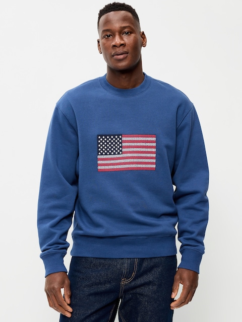 Loose Graphic Crew-Neck Sweatshirt