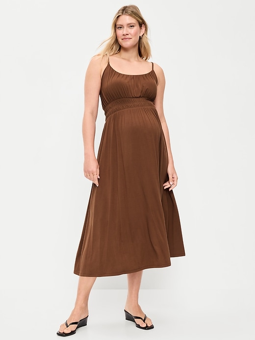 Image number 1 showing, Maternity Smocked Fit & Flare Dress