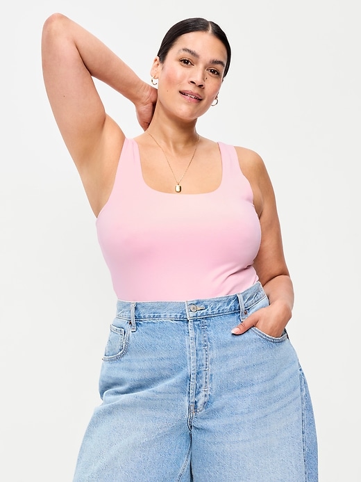 Image number 7 showing, Hug Double-Layer Scoop-Neck Tank Top