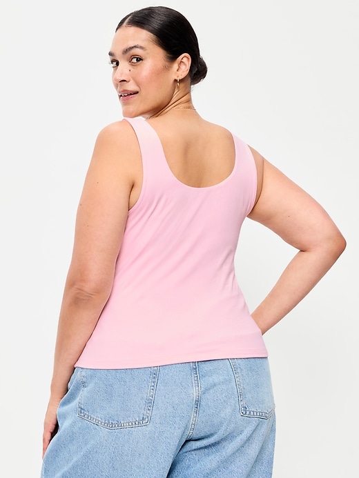 Image number 8 showing, Hug Double-Layer Scoop-Neck Tank Top