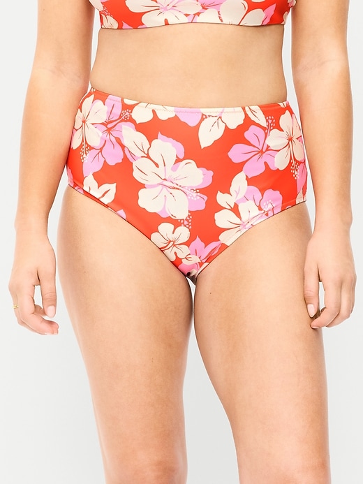 Image number 5 showing, High-Waisted Printed Bikini Swim Bottoms